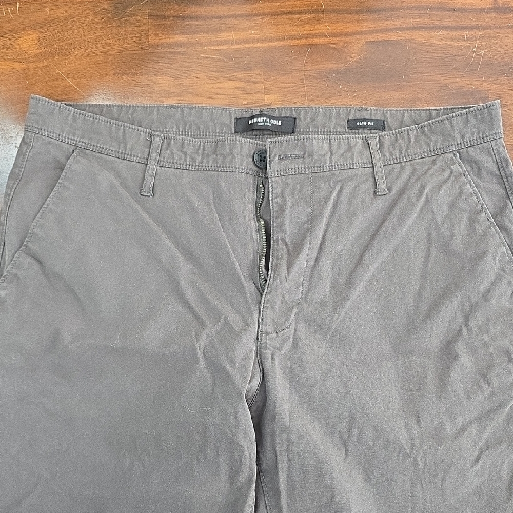Kenneth Cole Men's Dark Gray Chinos